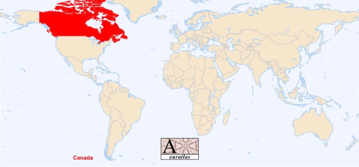 canada sur carte du monde Canada canada sur carte du monde